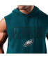 ფოტო #3 პროდუქტის Men's Midnight Green Philadelphia Eagles Marathon Sleeveless Pullover Hoodie