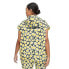 Фото #4 товара Women's Nylon Packable Yellow Poppy Short Sleeve Hooded Vest - DVF XS
