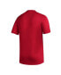 Фото #4 товара Men's Red Louisville Cardinals Stripe Up AEROREADY Pregame T-shirt