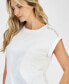 Фото #3 товара Women's Embellished Cotton T-Shirt, Created for Macy's
