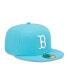 Фото #3 товара Men's Blue Boston Red Sox Vice Highlighter Logo 59FIFTY Fitted Hat