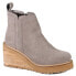 Фото #2 товара Diba True Comet Ride Wedge Zippered Booties Womens Grey Casual Boots 37115-265