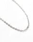 ASOS DESIGN waterproof stainless steel link chain necklace in silver tone