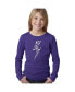 Big Girl's Word Art Long Sleeve T-Shirt - Lightning Bolt