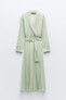 Фото #6 товара Платье из блестящей ткани с плиссировкой ZARA