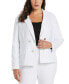 ფოტო #1 პროდუქტის Plus Size Cropped Satin Luxe Jacket