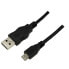 Фото #1 товара LogiLink 1.8m USB/microUSB - 1.8 m - USB A - Micro-USB B - USB 2.0 - Male/Male - Black
