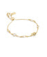 Faux Stone Signature Horse Carriage Slider Bracelet pearl/gold - фото #1