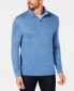 Фото #1 товара Club Room 151554 Men's Quarter-Zip Sweater Blue Yonder Sz. Medium