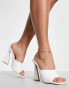 Фото #3 товара Raid Jemma platform heel sandals in white