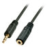 Фото #1 товара Lindy 5m Premium Audio 3.5mm Jack Extension Cable - 3.5mm - Male - 3.5mm - Female - 5 m - Black