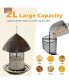 Фото #2 товара Squirrel-proof Metal Wild Bird Feeder with Perch and Drain Holes