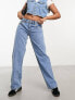 Фото #7 товара Cotton:On low rise straight leg jeans in vitnage wash blue