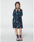 ფოტო #3 პროდუქტის Toddler Girls Jersey Long Sleeve Dress Navy Printed Bambi - Toddler|Child