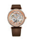 ფოტო #1 პროდუქტის Women's Legacy Brown Leather , Two-Tone Rose-Gold Dial , 45mm Round Watch