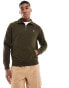 Фото #1 товара Polo Ralph Lauren icon logo loopback terry half zip rugby sweatshirt in brown