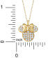 ფოტო #4 პროდუქტის Cubic Zirconia Minnie Mouse 18" Pendant Necklace in 18k Gold-Plated Sterling Silver