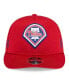 Men's Red Philadelphia Phillies 2024 Clubhouse Low Profile 59FIFTY Snapback Hat