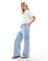 DTT Petite Dom straight leg cargo jeans in blue Голубой, 36 - фото #2