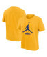 ფოტო #1 პროდუქტის Jordan Big Boys and Girls Gold Denver Nuggets Essential Jumpman Logo T-Shirt