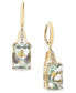 ფოტო #3 პროდუქტის Mint Julep Quartz (12-3/8 ct. t.w.) & Diamond (3/8 ct. t.w.) Drop Earrings in 14k Gold