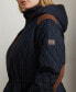 ფოტო #3 პროდუქტის Plus Size Hooded Quilted Coat