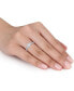 ფოტო #2 პროდუქტის Diamond Oval Three Stone Engagement Ring (1-1/10 ct. t.w.) in 14k White Gold