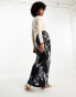 Фото #2 товара ASOS DESIGN Tall chiffon bias maxi skirt in blurred mono print