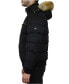 Фото #4 товара Men's Heavyweight Jacket With Detachable Faux Fur Hood