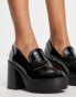 Фото #2 товара RAID Presha platform heel loafer in black patent