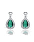 Фото #1 товара GV Sterling Silver White Gold Cubic Zirconia Pear Drop Earrings
