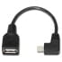 AISENS Mini USB-B To USB-A 2.0 M/F Angled 15 cm