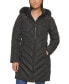 ფოტო #2 პროდუქტის Women's Faux-Fur-Trim Hooded Puffer Coat