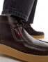 Levi's lace up leather boots with gumsole in brown