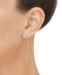 Фото #2 товара Polished Oblong Drop Earrings in 14k Gold