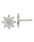 ფოტო #1 პროდუქტის Stainless Steel Polished Preciosa Crystal Ship Wheel Earrings