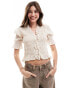 Фото #1 товара Vero Moda premium smock top in cream