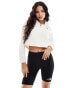 The North Face Crop high pile fleece in white dune