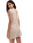 Closet London underbust seam mini dress in taupe