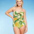 Фото #1 товара Women's Banana Print Pique Bandeau Full Coverage One Piece Swimsuit - Kona Sol