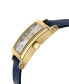 ფოტო #2 პროდუქტის Women's Avenue of Americas Mini Swiss Quartz Blue Italian Leather Strap Watch 25mm x 32mm