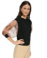 Фото #1 товара Women's Organza-Sleeve Sweater