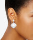 ფოტო #2 პროდუქტის Mother-of-Pearl Clover Drop Earrings in Sterling Silver