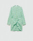 ფოტო #12 პროდუქტის Women's Check Bow Dress