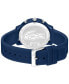 ფოტო #3 პროდუქტის Men's L 12.12. Chrono Navy Blue Silicone Strap Watch 43mm
