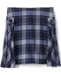 Фото #2 товара Big Girls School Uniform Slim Side Pleat Plaid Skort Above the Knee