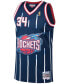 ფოტო #3 პროდუქტის Men's Hakeem Olajuwon Navy Houston Rockets 1996-97 Hardwood Classics Swingman Jersey