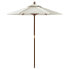 Фото #4 товара Садовый зонт furnicato песочного цвета с деревянной мачтой