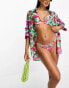 Фото #1 товара ONLY oversized beach shirt in pink floral