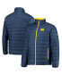 Фото #2 товара Men's Navy Michigan Wolverines Powder Lite Omni-Heat Reflective Full-Zip Jacket